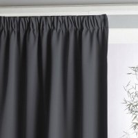 Штора Затемняющая с тесьмой со сборками Voda 180 x 140 см серый LA REDOUTE INTERIEURS  фото, kupilegko.ru